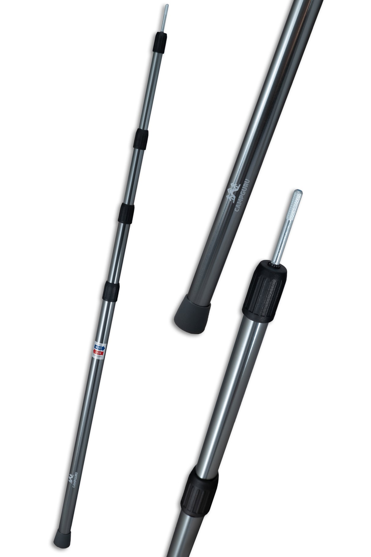 Aluminium Tarp Pole 250 Cm /4 Parts Silver