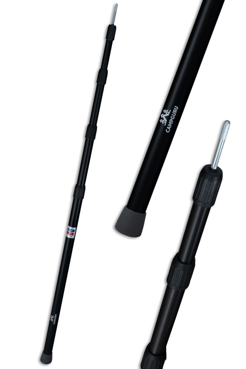 Aluminium Tarp Pole 250 Cm /4 Parts Black