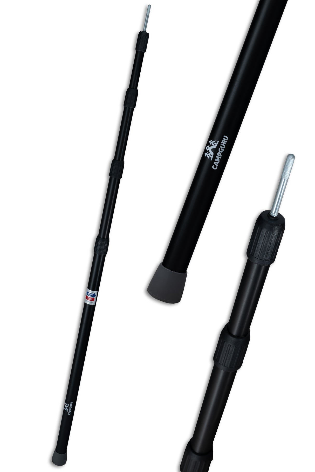 Aluminium Tarp Pole 250 Cm /4 Parts Black