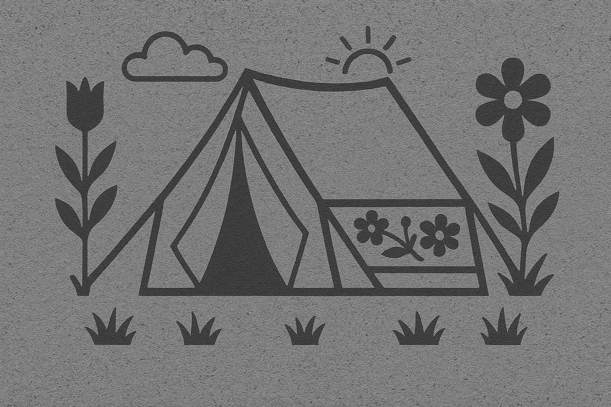 Deurmat tent - 45 x 75 cm